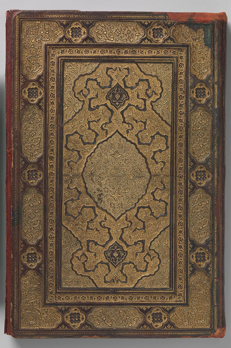 Mantiq al-Tayr (Language of the Birds), Farid al-Din `Attar (Iranian, Nishapur ca. 1142–ca. 1220 Nishapur), Binding: doublure