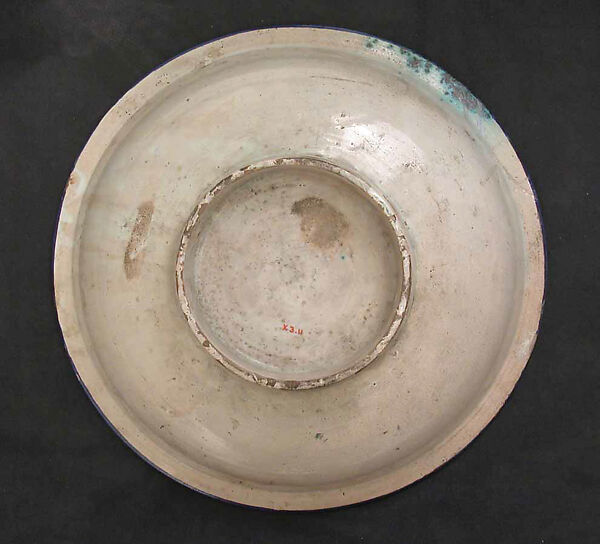 Bowl, Stonepaste; painted under transparent glaze
