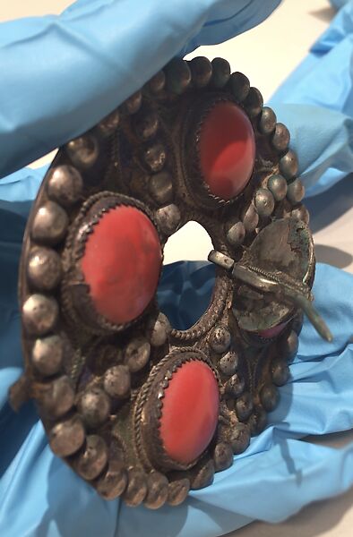 Ornament, Silver, enamel, imitation coral