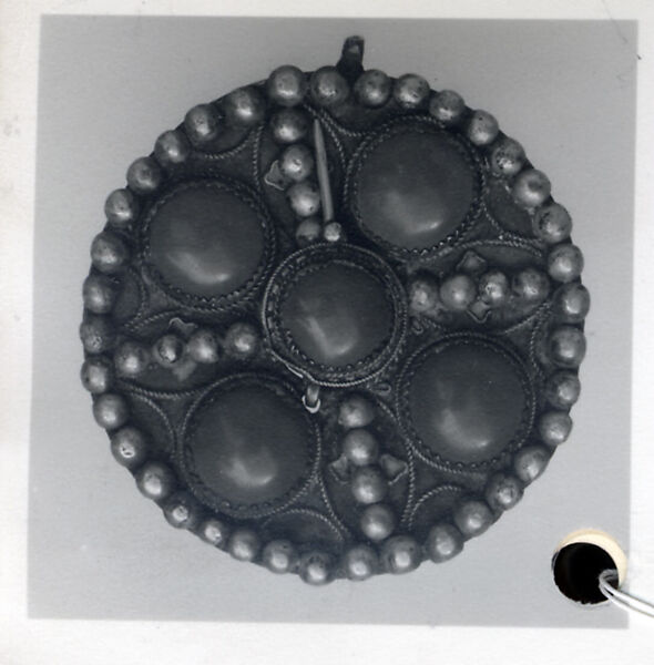 Ornament, Silver, enamel, imitation coral