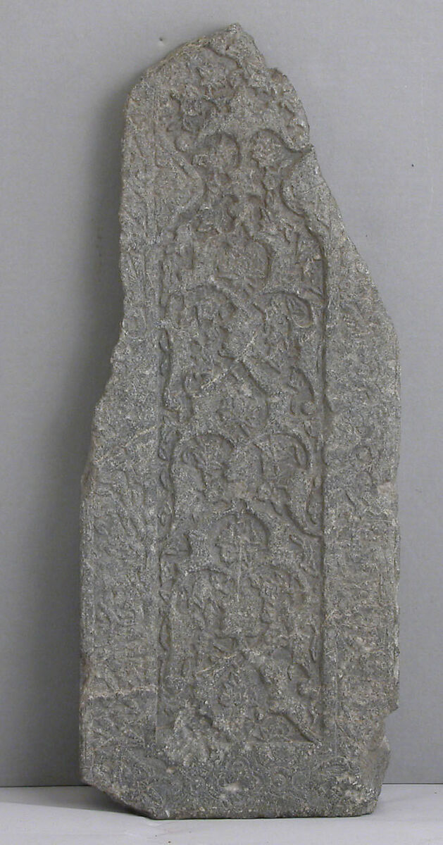 Tombstone, Stone; carved 
