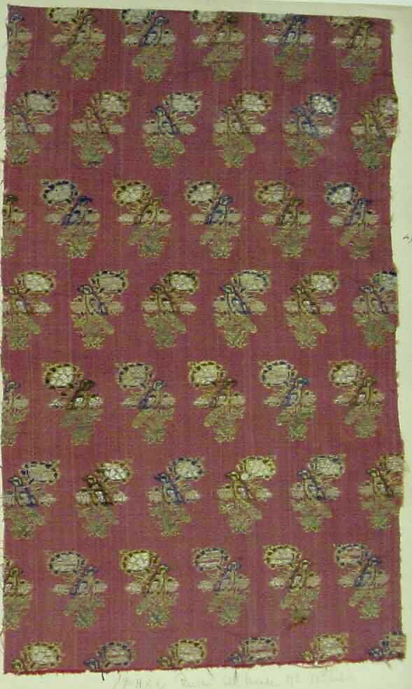 Textile Fragment, Silk; brocaded 