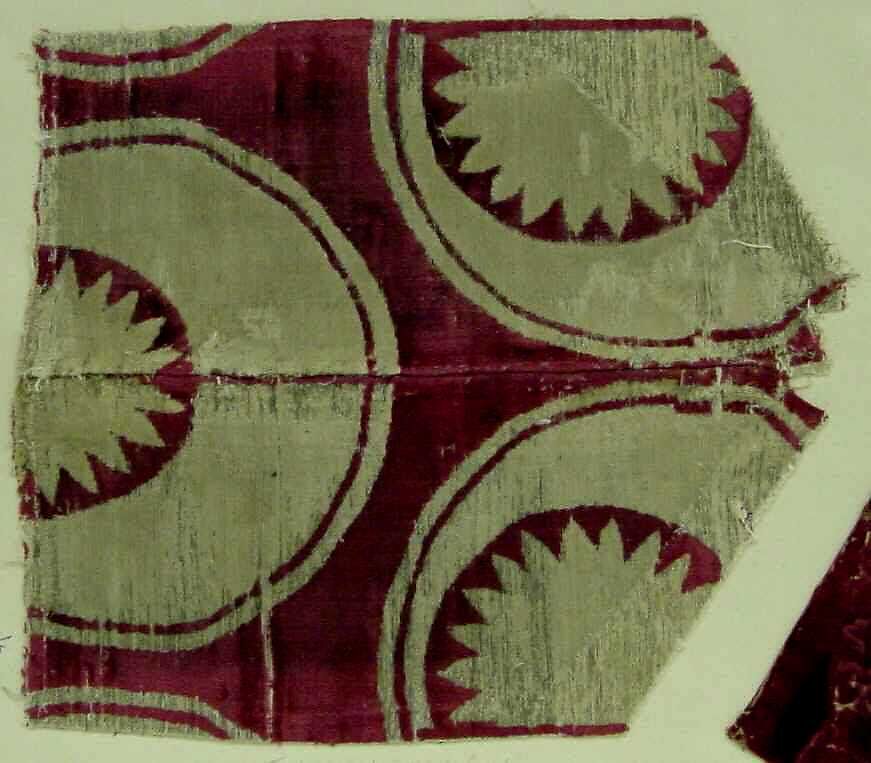 Textile Fragment, Silk, metal thread 