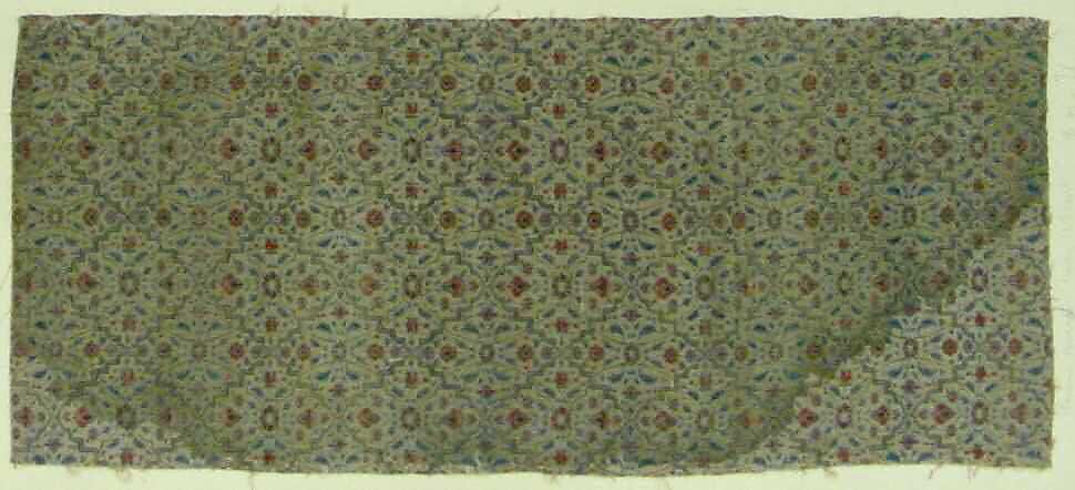 Textile Fragment, Silk, metal thread 