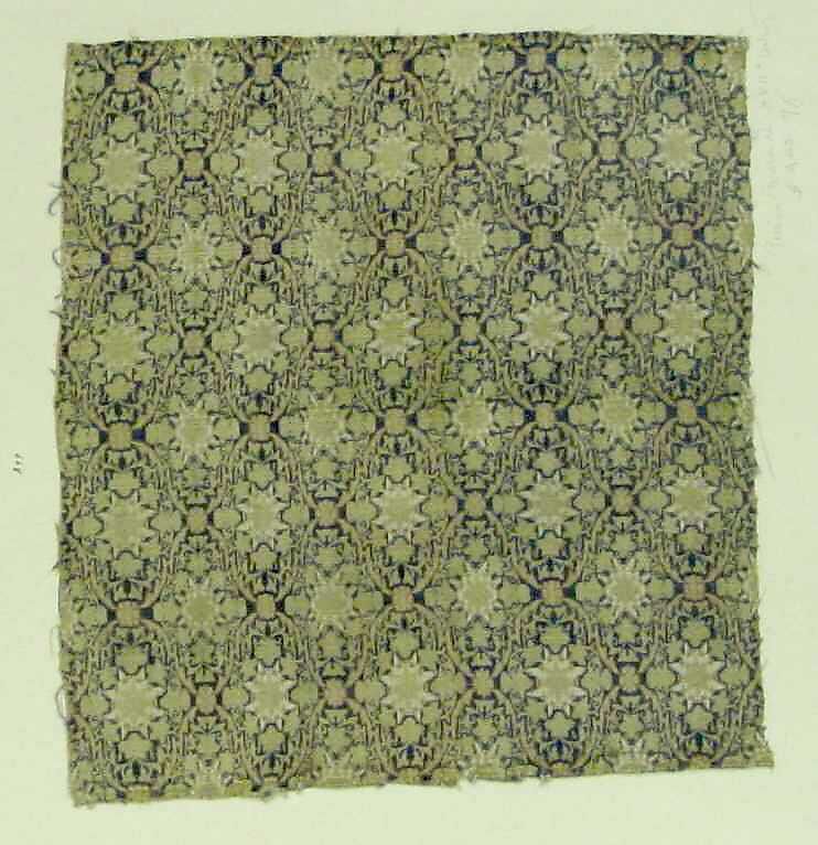 Textile Fragment, silk, metal thread 