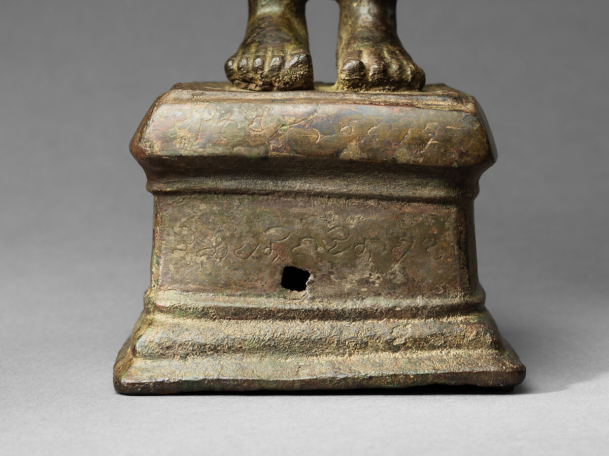 Buddha offering protection, Copper alloy, India, unknown provenance in the Deccan, likely Andhra Pradesh
