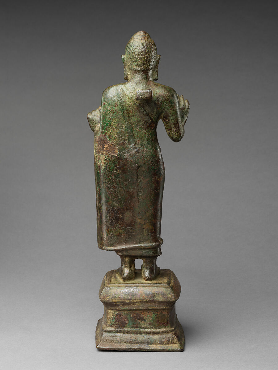 Buddha offering protection, Copper alloy, India, unknown provenance in the Deccan, likely Andhra Pradesh