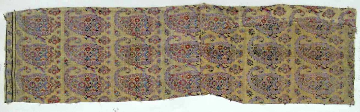 Textile Fragment, Silk, metal thread 