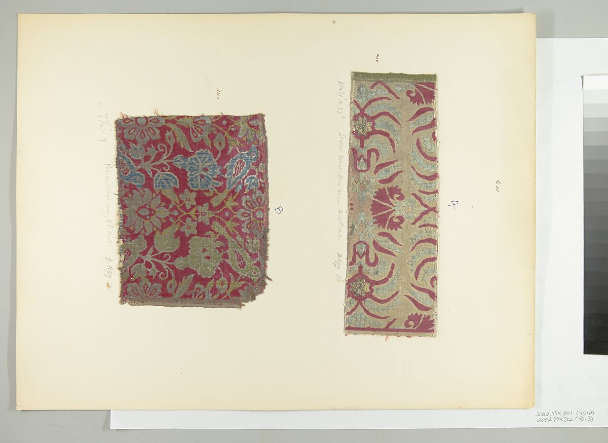 Textile Fragment, Velvet; cut