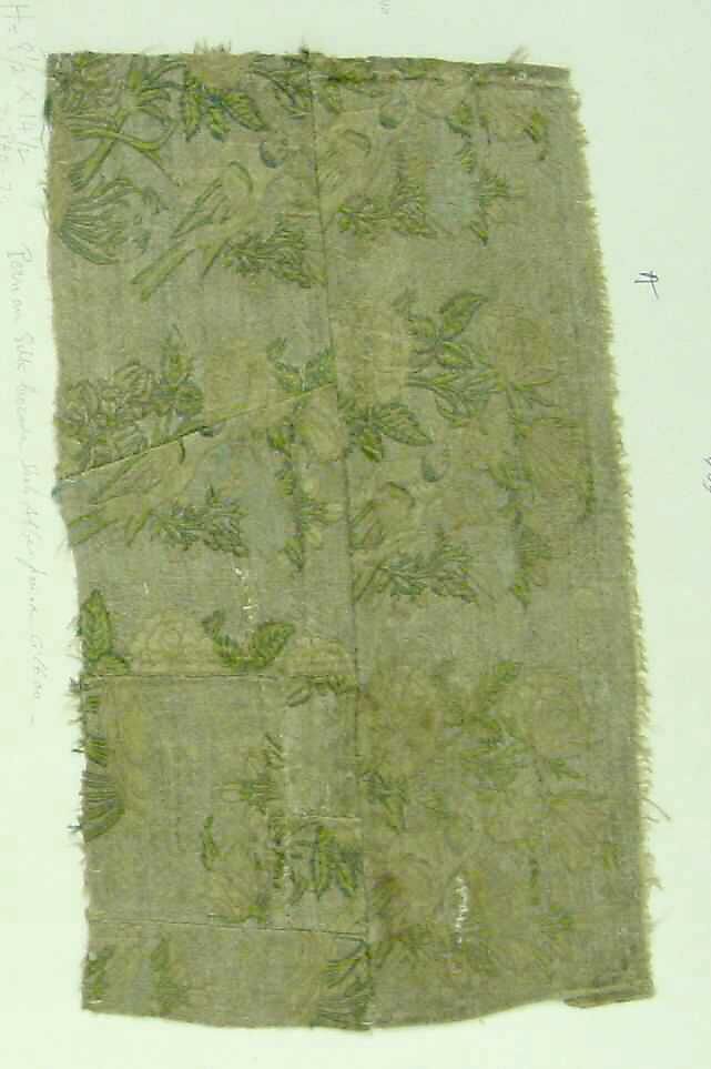 Textile Fragment, Silk, metal thread 