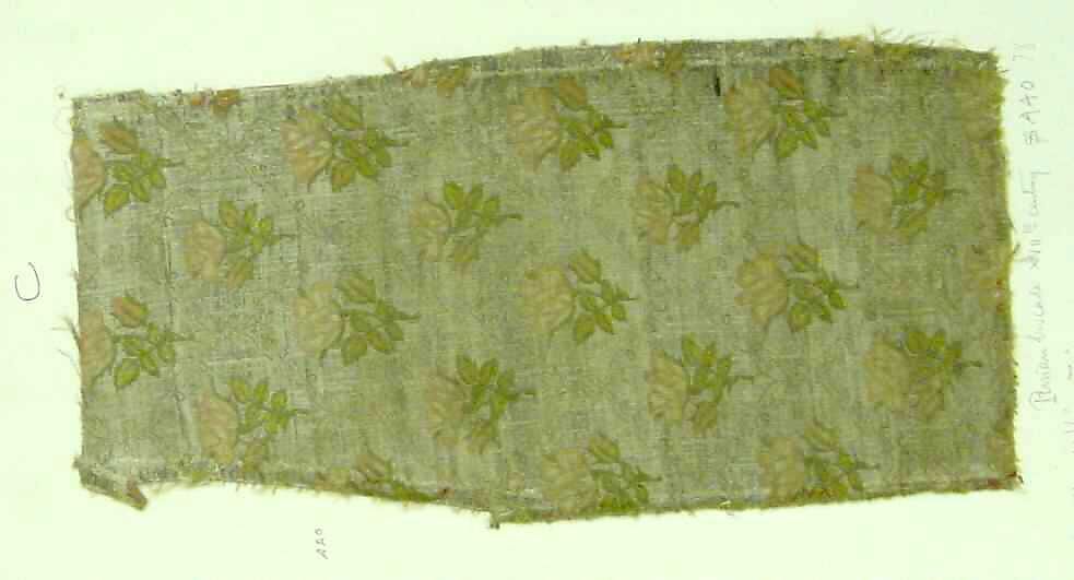 Textile Fragment, Silk, metal thread 