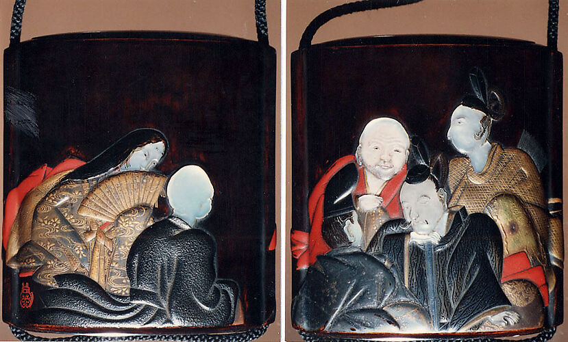 Case (Inrō) with Design of Six Immortal Poets