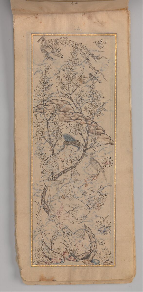 Anthology of Persian Poetry (Safina), &#39;Abd al-&#39;Azim al-Yahya, Main support: Ink and watercolor on paper. Binding: Leather 