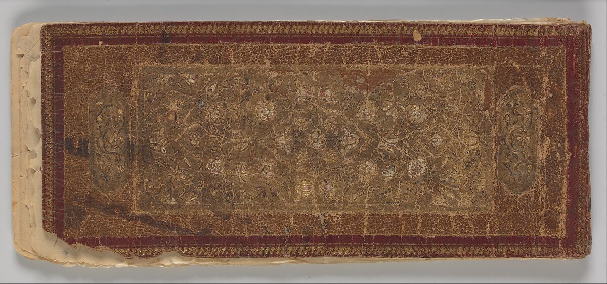 Anthology of Persian Poetry (Safina), 'Abd al-'Azim al-Yahya, Main support: Ink and watercolor on paper. Binding: Leather