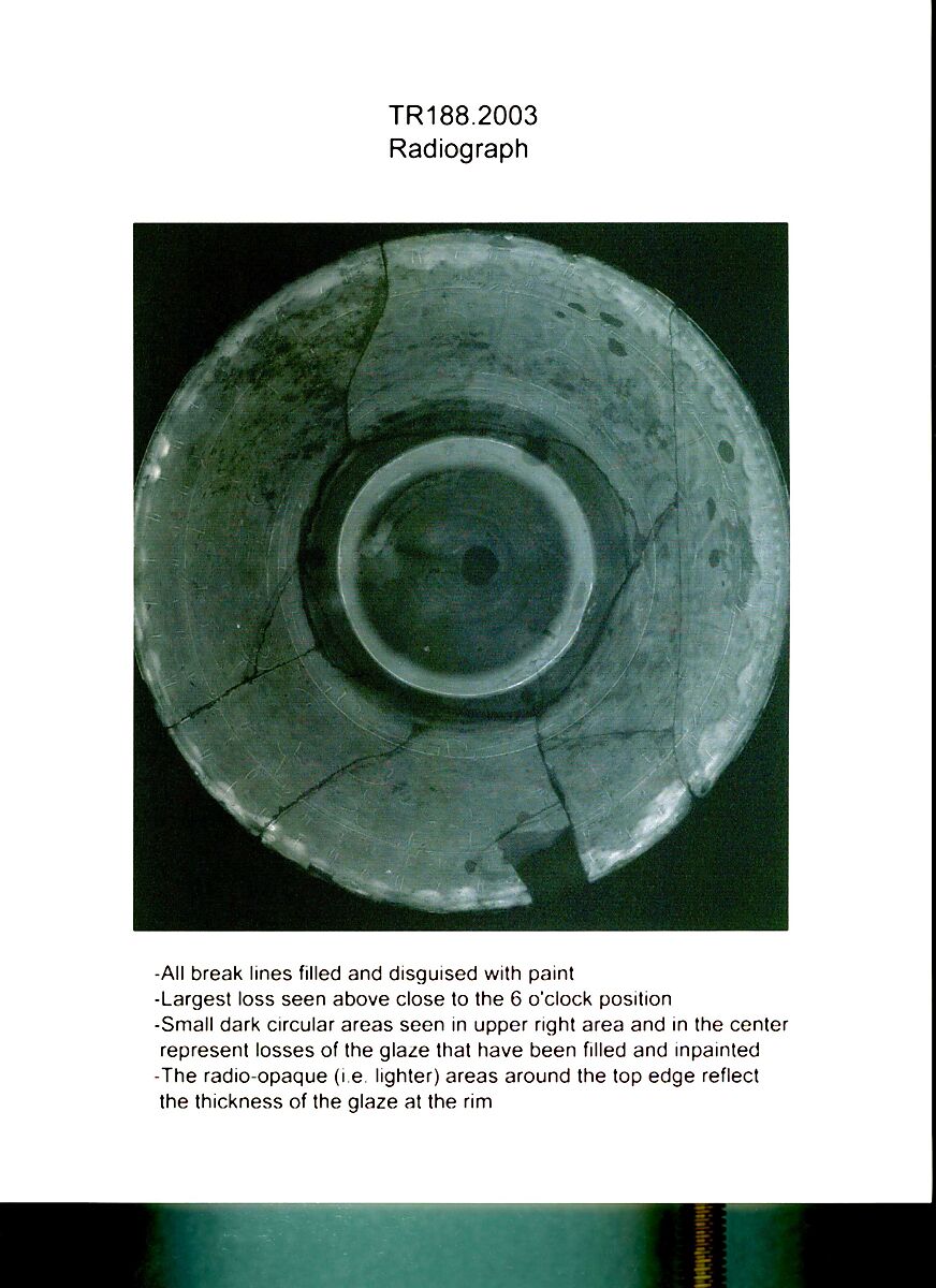 Bowl with Pseudo-Inscriptional Design, Earthenware; white slip with polychrome slip decoration under transparent glaze