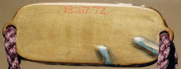 Case (Inrō) with Design of Standing Deer, After Ogata Kōrin (Japanese, 1658–1716), Gold lacquer with mother-of-pearl and pewter inlay
Ojime: carnelian bead
Netsuke: carved wood deer, Japan