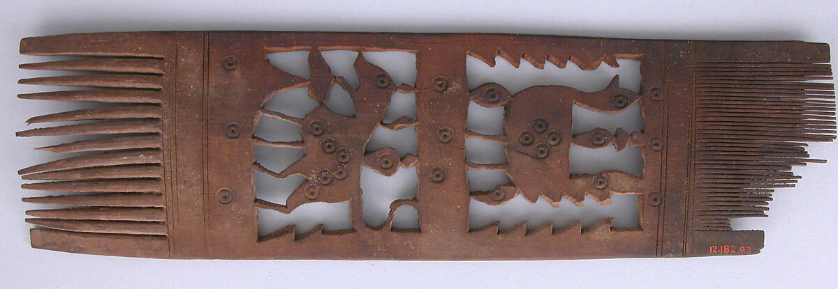 Comb, Wood; carved 