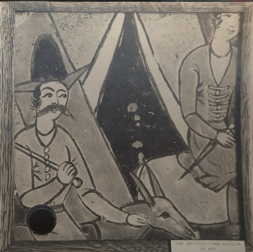 Tile, Stonepaste; glazed