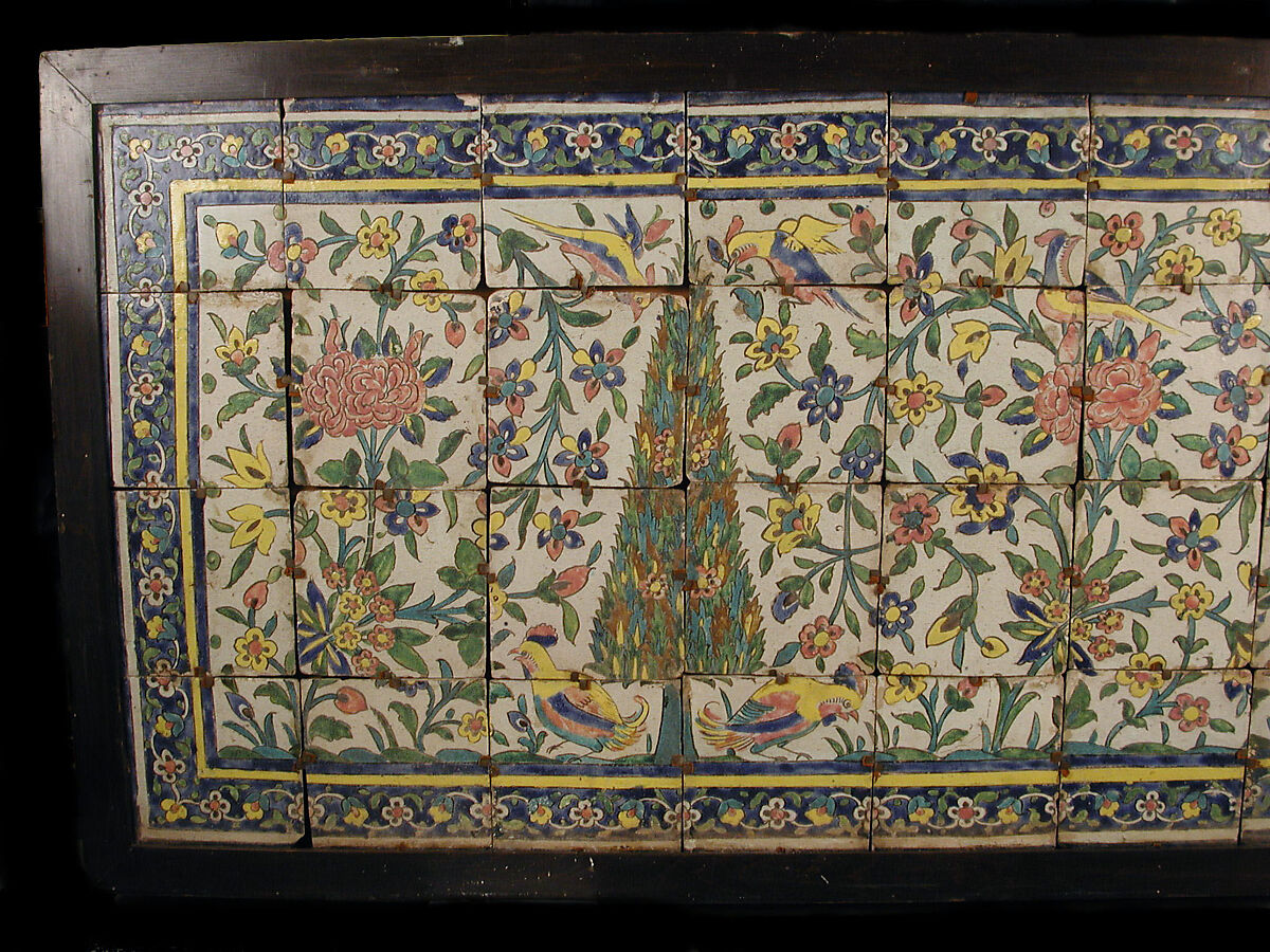 Tile Panel, Stonepaste; painted and glazed