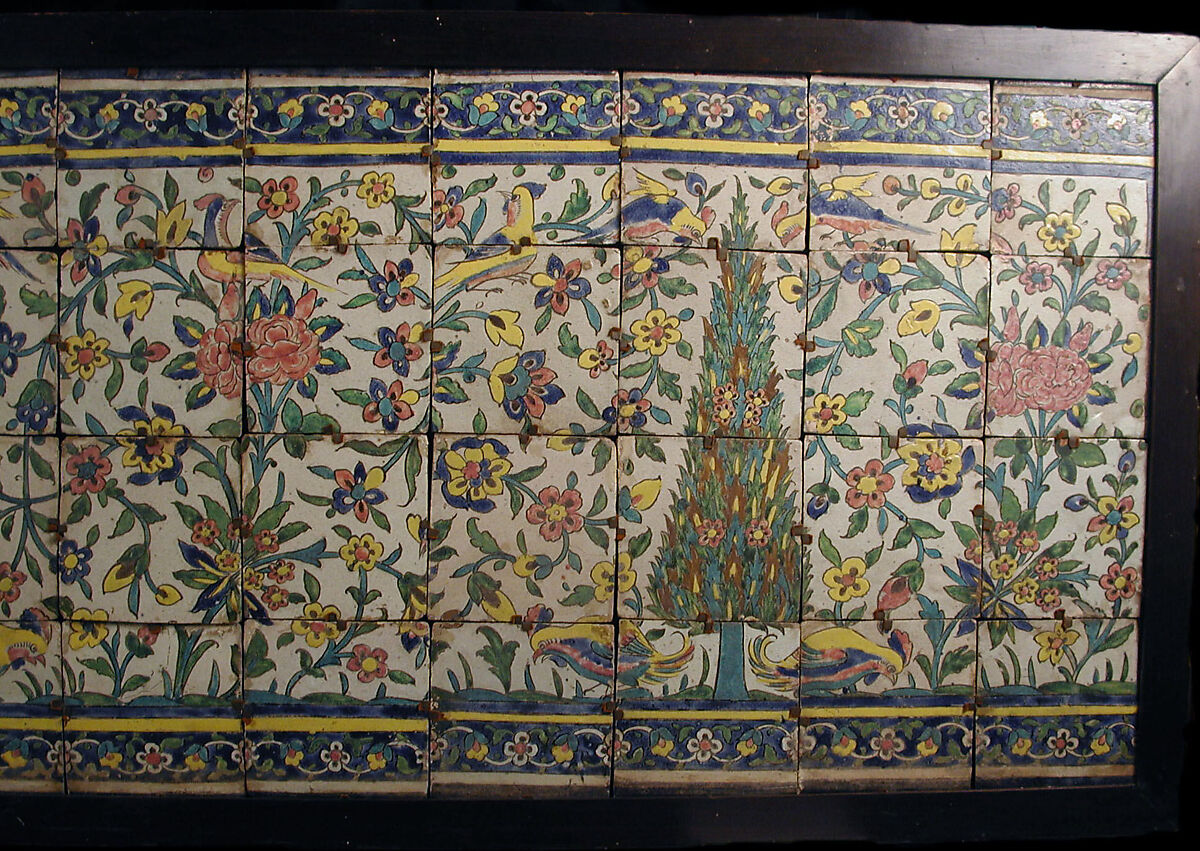 Tile Panel, Stonepaste; painted and glazed