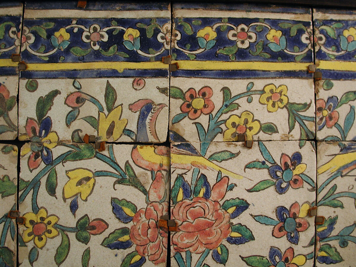Tile Panel, Stonepaste; painted and glazed