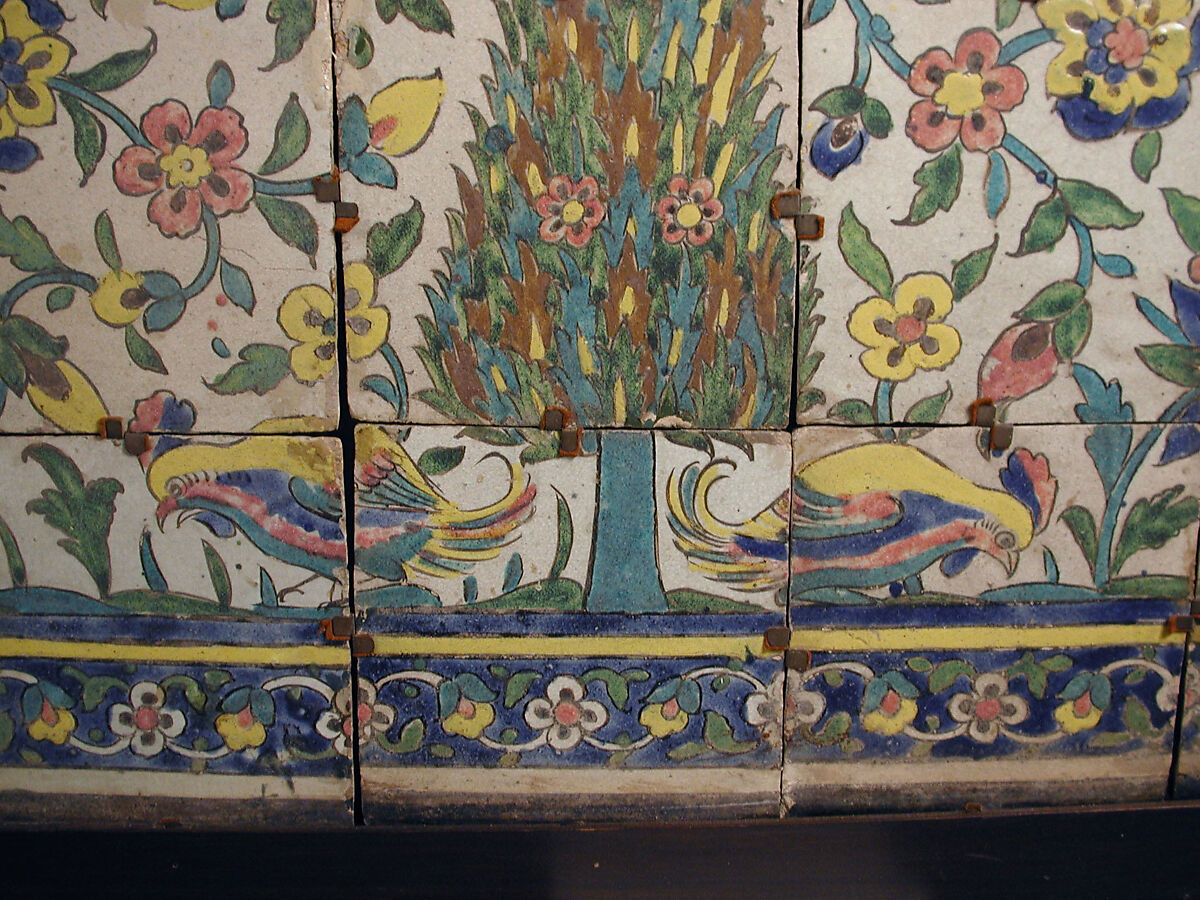 Tile Panel, Stonepaste; painted and glazed