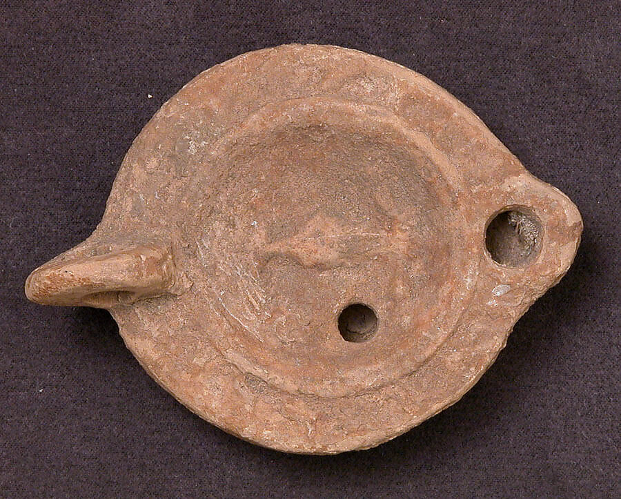 Lamp, Earthenware; molded
