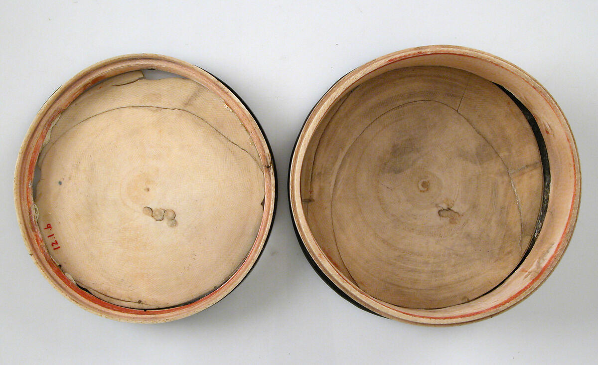 Box, Ivory; painted; silver mounts