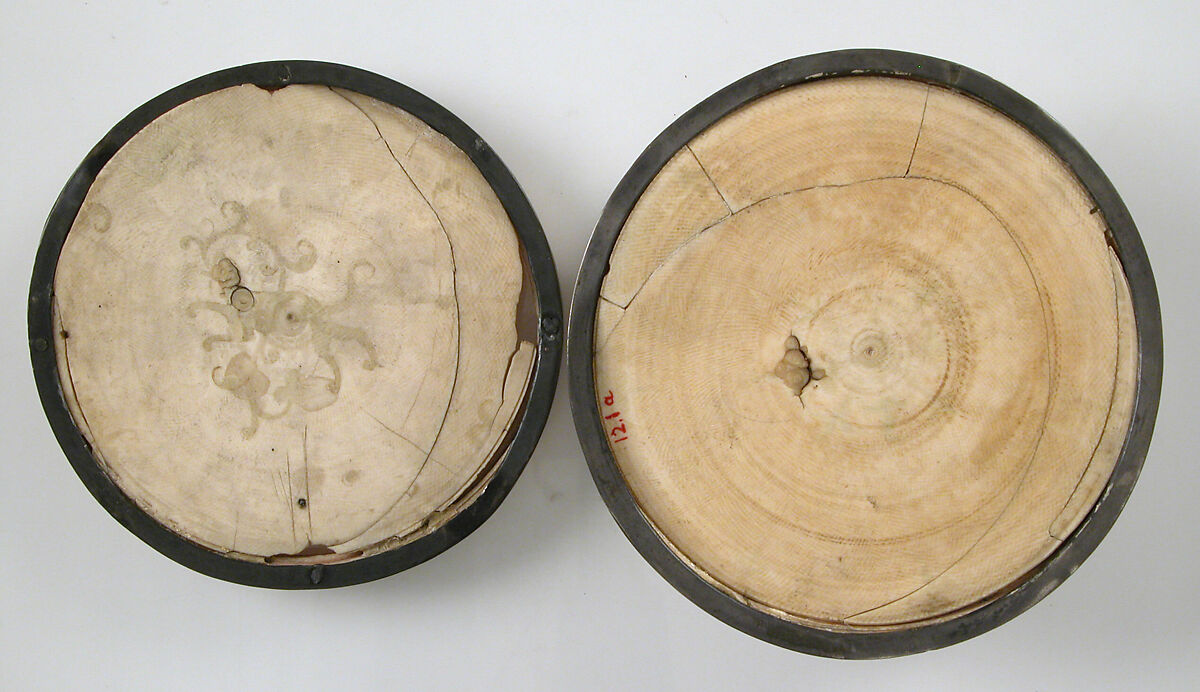 Box, Ivory; painted; silver mounts