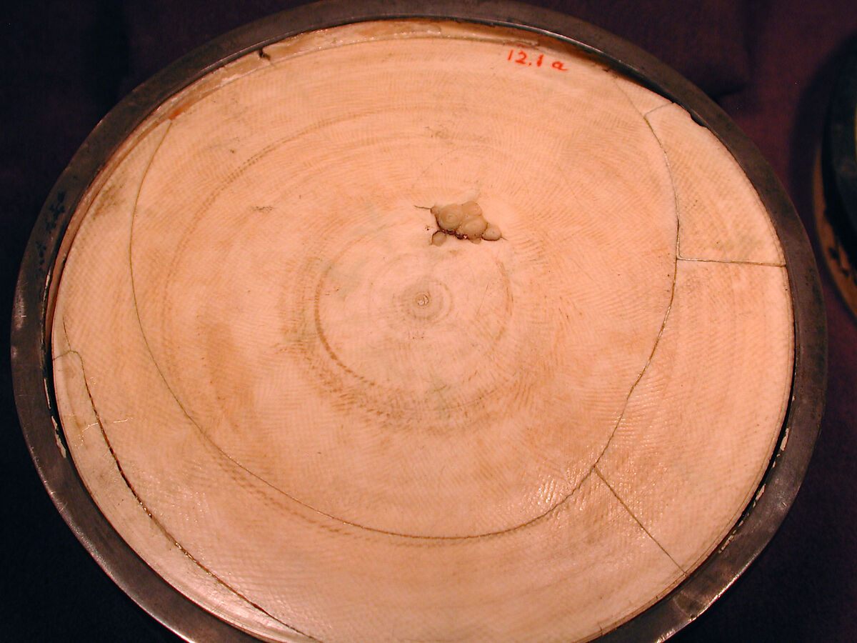 Box, Ivory; painted; silver mounts