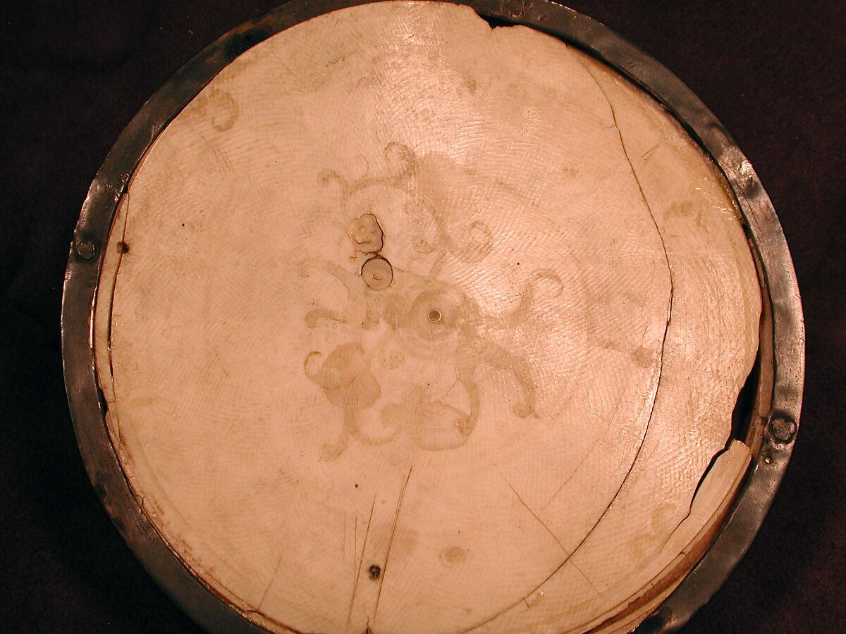 Box, Ivory; painted; silver mounts