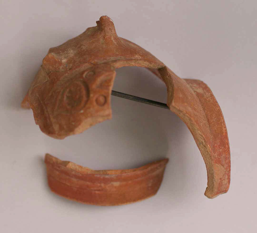 Fragments, Earthenware; slip covered and unglazed 