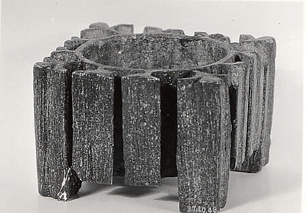 Stone Oil Lamp, Steatite; carved