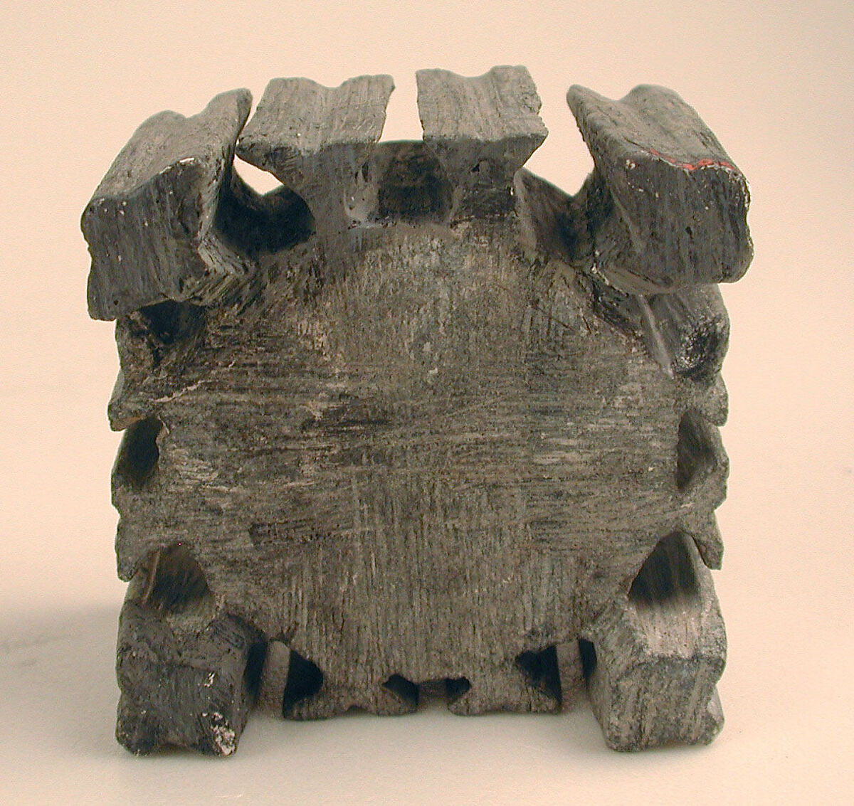 Stone Oil Lamp, Steatite; carved