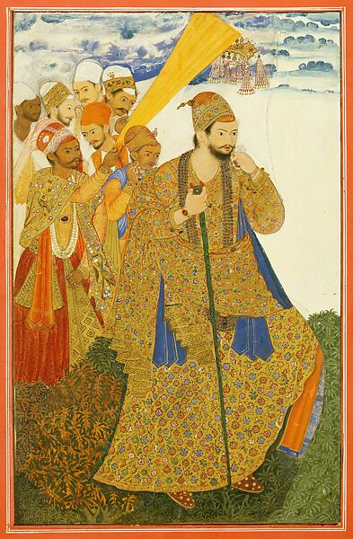 Procession of Sultan Ibrahim 'Adil Shah II, Bikaner Painter, Ink, opaque watercolor, and gold on paper 