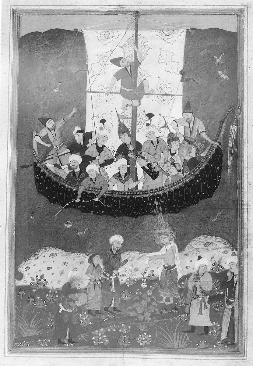 Yusuf and Zulaykha of Jami, Mir 'Ali al-Husaini, Main support: Ink, opaque watercolor, and gold on paper
Binding (modern): leather