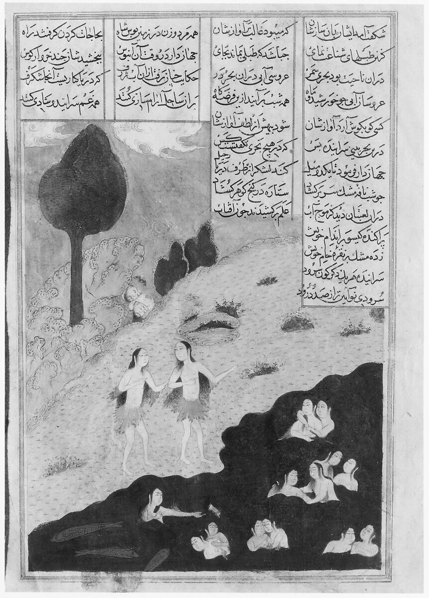 Khamsa (Quintet) of Nizami of Ganja, Nizami (present-day Azerbaijan, Ganja 1141–1209 Ganja), Ink, opaque watercolor, silver, and gold on paper