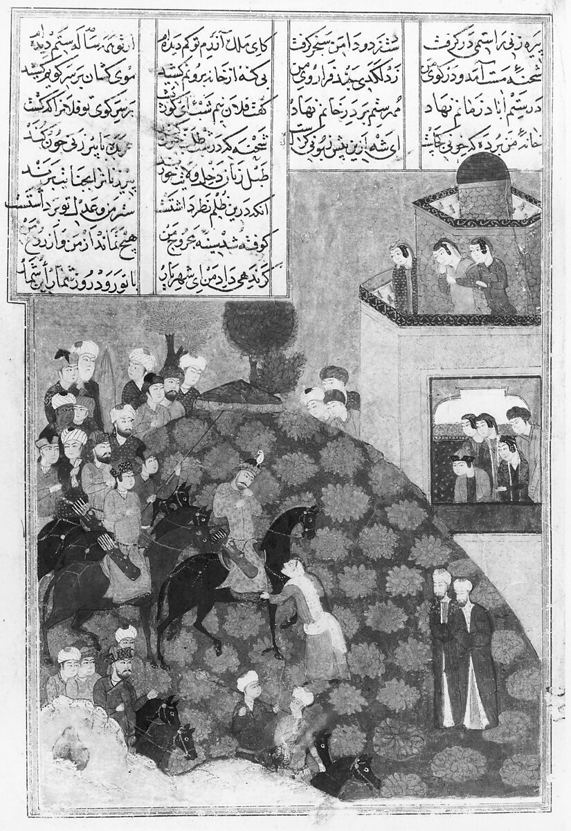 Khamsa (Quintet) of Nizami of Ganja, Nizami (present-day Azerbaijan, Ganja 1141–1209 Ganja), Ink, opaque watercolor, silver, and gold on paper