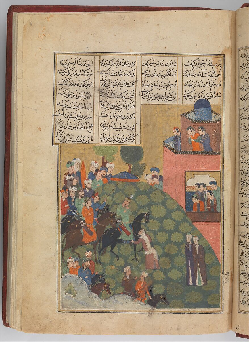 Khamsa (Quintet) of Nizami of Ganja, Nizami (present-day Azerbaijan, Ganja 1141–1209 Ganja), Ink, opaque watercolor, silver, and gold on paper 