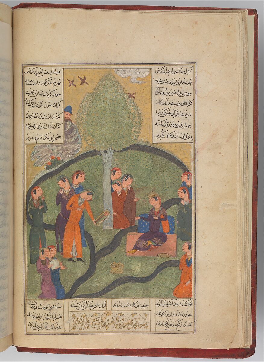 Khamsa (Quintet) of Nizami of Ganja, Nizami (present-day Azerbaijan, Ganja 1141–1209 Ganja), Ink, opaque watercolor, silver, and gold on paper