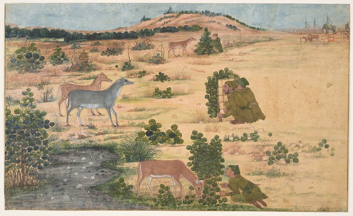 Preparations for a Hunt, Opaque watercolor on paper