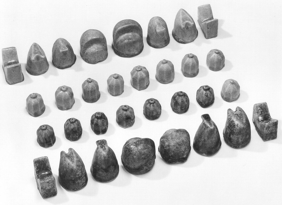 Chess Piece, Pawn, Earthenware; glazed