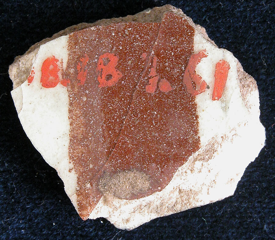 Ceramic Fragment, Stonepaste; luster-painted
