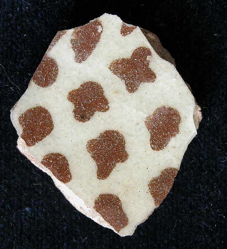 Ceramic Fragment, Stonepaste; luster-painted 