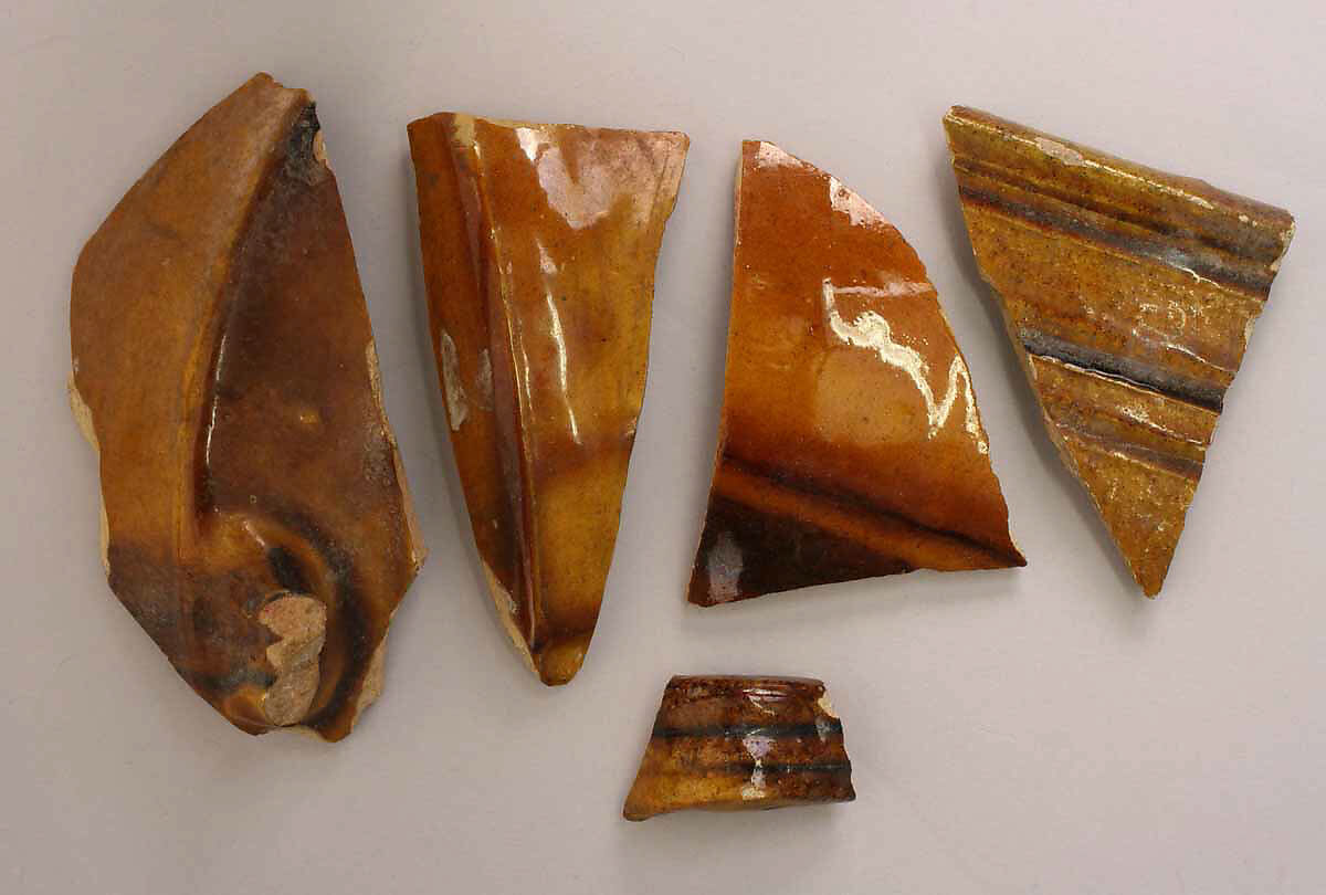 Ceramic Fragments, Earthenware; glazed 