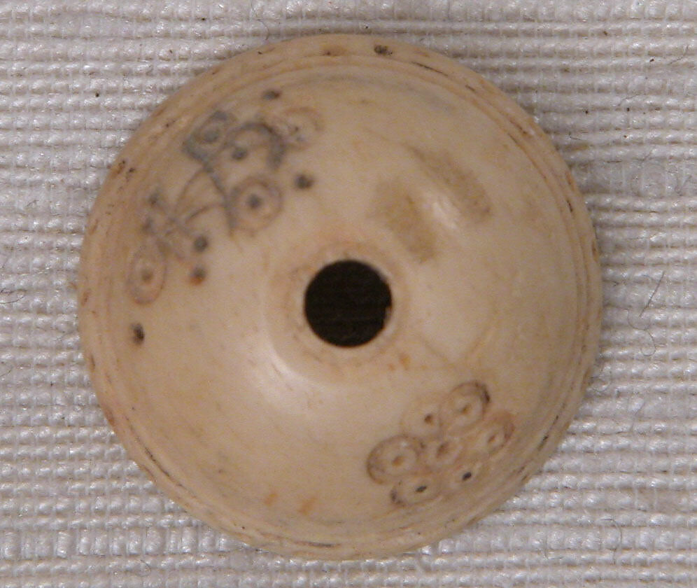 Button or Bead, Bone; incised 