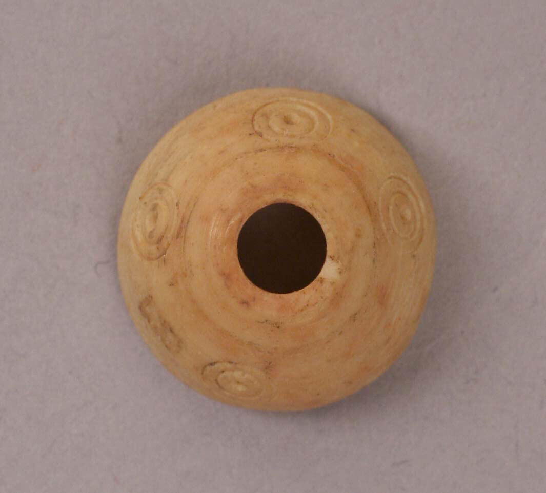 Button or Bead, Bone; incised  
