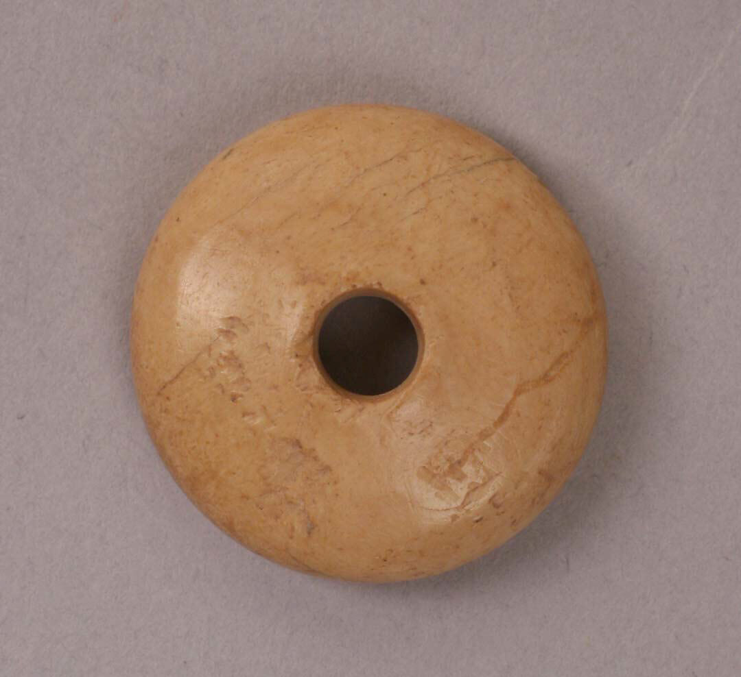 Button or Bead, Bone; pierced 