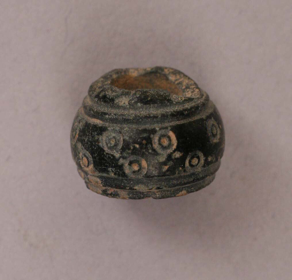 Button or Bead, Stone; incised 