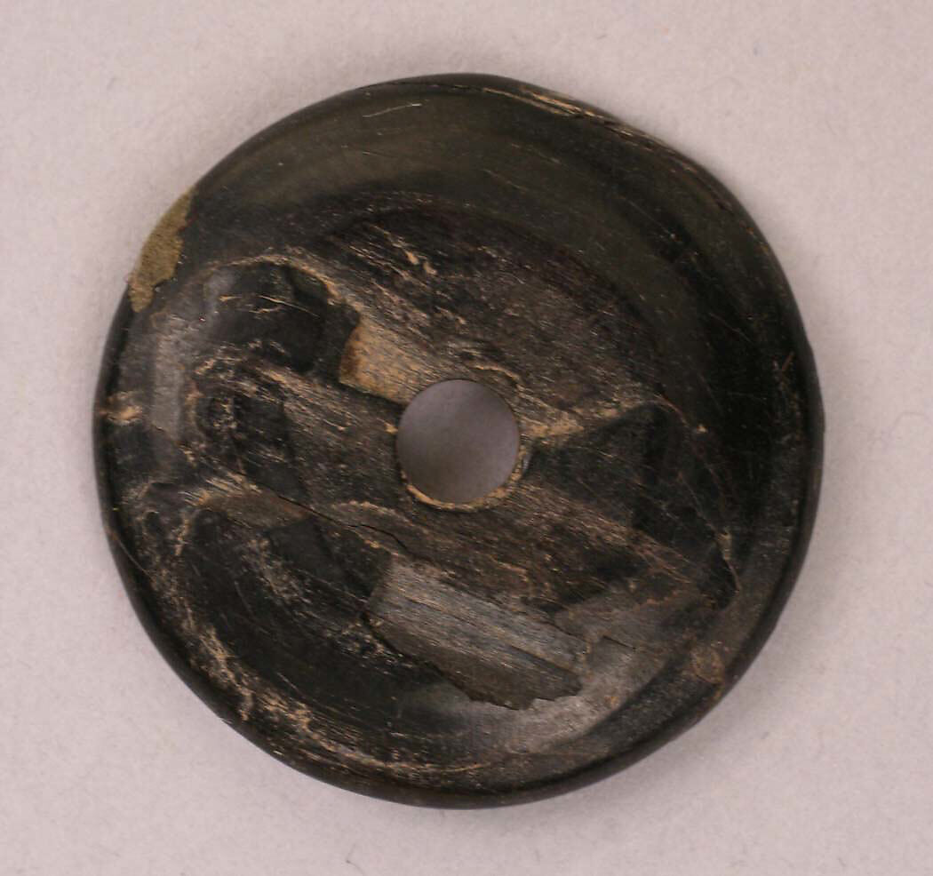 Button or Bead, Steatite; carved 
